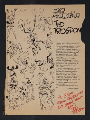Ted Trogdon Letter and Signed File Page | mycomicshop.com