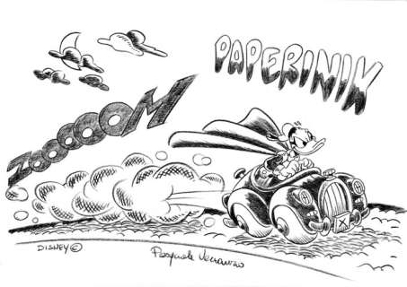 Pasquale Venanzio | Duck Avenger - Signed Original Concept Drawing by Pasquale Venanzio (ca. 2000) - Page volante | Catawiki