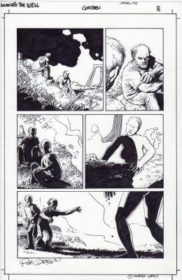 Richard CORBEN - Tavola originale per The WELL  p.8.  Cm.28 x 43. MARVEL COMICS. Year 2008. H.P. Lovecraft poem, “The Well” from “Fungi from Yuggoth”.
