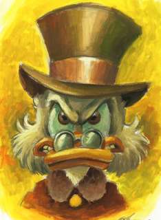 Joan Vizcarra | Scrooge McDuck Portrait - Original Painting - Joan Vizcarra - Acrylic Art - Original Artwork | Catawiki