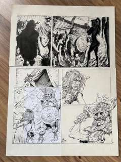 Delaby, Philippe | Delaby, Philippe - Planche originale - Bran, Légende née des tourbillons des ventes du Nord - (1993) | Catawiki