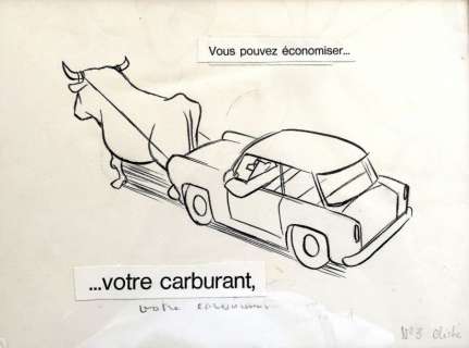 Chaval  (Le Louarn, Yvan) (1915-1968) | CHAVAL Dessin de Presse pour illustrer une publicité… | Estim Nation