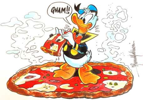 Lara Molinari | Lara Molinari - Illustrazione Originale "Gnam!!" - Firmata - Page volante - (2018) | Catawiki