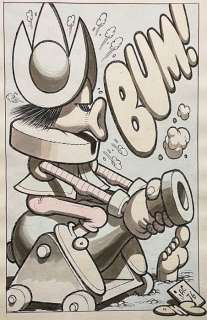 Benito Jacovitti | Jacovitti - Original Drawing - Il Salgarone - Illustration 208 - (1976) | Catawiki