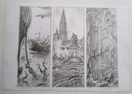 Jan Bosschaert | Jan Bosschaert Jaguar 3 - Originele strook in potlood | Catawiki