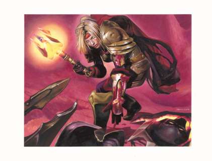 John Bolton | Alien - Prelim to World of Warcraft card. Ink on paper. Art measures 18 x 15cm | John Bolton