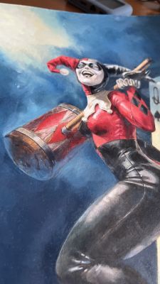 Giovanni Panarello | Harley Quinn – Original Oil Painting | Raremarq