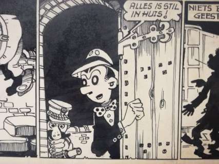 Buth | Buth - Thomas Pips - Het geheim van de vliegende schotels - originele strook (strook 13) - (1947) | Catawiki