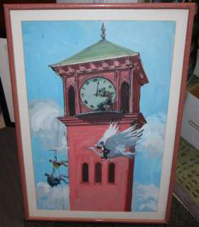 Norman Saunders - batman, robin, and the penguin painted concept production art for the ‘66 movie - 1966