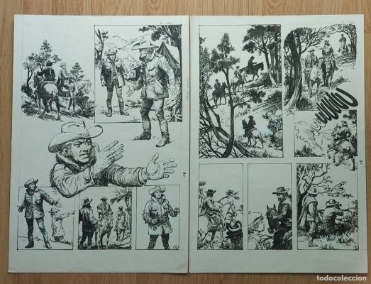 CARLOS ROUME : 2 PÁGINAS ORIGINALES CONSECUTIVAS DE SU SERIE : EL VIEJO , PÁGINAS 4 Y 5. BUEN ESTADO | todocoleccion (Buy It Now)