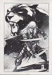 Agustín Padilla - Dungeons & Dragons: The Legend of Drizzt - Original splash page by Agustín Padilla written by RON SALVATORE - Exemplaire unique - (2014)