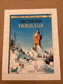 Bruno Marchand - Marchand, Bruno - Dessin original - Un trésor fabuleux - hommage aux Schtroumpfs