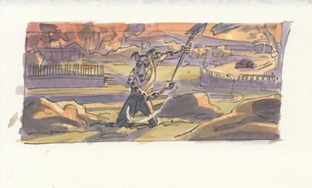 Juanjo Guarnido | Blacksad, Tome 3, Âme Rouge, Recherche de case, case n°7 planche 49 | Galerie 9ème Art