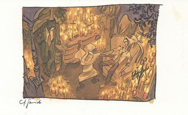 Juanjo Guarnido | Blacksad, Tome 4, L’Enfer, le silence, Recherche de case, case n°2 planche 28 | Galerie 9ème Art