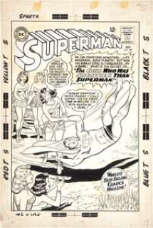 Curt Swan and George Klein Superman #180 Cover Original Art (DC, 1965). Nothing shouts "Silver Age" -