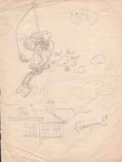 Franquin | Spirou et Fantasio, illustration Ã  la mine de plo… | Millon