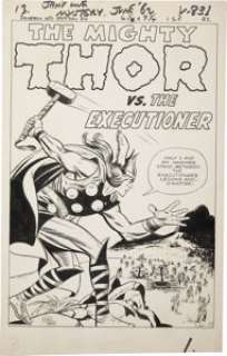 Jack Kirby and Dick Ayers Journey Into Mystery #84 Second Appearance of Thor Splash Page Original Art (Marvel, -