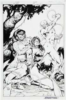 Howard Porter and John Livesay The Flash #219 Cover Original Art (DC, 2005). The Mighty Maiden‘s own magic -