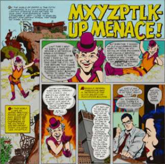 Superman "Mxyzptlk-Up Menace" Page 1 Production Piece (Power Record Comics, 1978). Group of -