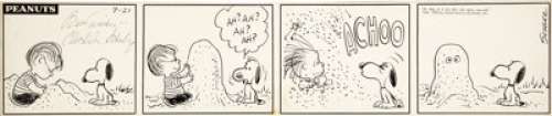 Charles Schulz Peanuts Daily Comic Strip Original Art dated 7-21-62 (United Feature Syndicate, 1962). This - | Heritage