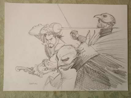 Marini, Enrico | Marini, Enrico - Crayonné original - Case - Le Scorpion T12 - Le Mauvais augure - (2019) | Catawiki