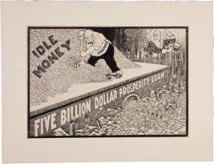 Winsor McCay Uncle Sam Editorial Cartoon Illustration Original Art (undated). Uncle Sam oversees and cheers - | Heritage