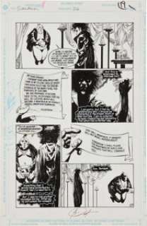 Kelley Jones and George Pratt Sandman #26 Page 17 Original Art (DC, 1991). Kilderkin‘s offer of the dream essences -