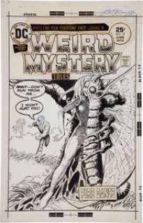 Luis Dominguez Weird Mystery Tales #19 Cover Original Art (DC, 1975). One of the best-remembered DC horror covers -