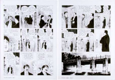 Eddie Campbell From Hell Chapter 11 Page 21 and 22 Original Art (Mad Love Publishing, 1991). Alan Moore‘s -