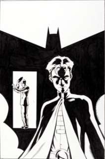 Pete Woods and Andrew Pepoy Robin #98 Cover Original Art (DC, 2002). In this issue, events lead to a parting of -