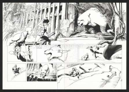 Olivier Vatine | Double planche originale n°20 et 21 - Alpha - Niourk | Daniel Maghen