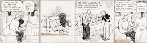 Frank King Gasoline Alley Daily Comic Strip Original Art dated 7-28-37 (Chicago Tribune, 1937). Young Skeezix and his -