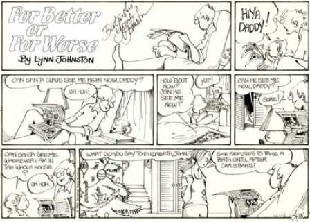 Lynn Johnston For Better or For Worse Sunday Comic Strip dated 12-16-84 (Universal Press Syndicate, 1984). Elizabeth -