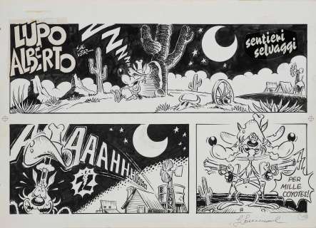 Giorgio Sommacal | Lupo Alberto | N° 49 Sentieri Selvaggi, complete story in sixteen original arts | Art-Rite