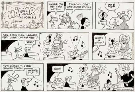 Dik Browne Hagar the Horrible Sunday Comic Strip Original Art dated 11-2-80 (King Features Syndicate, 1980). -