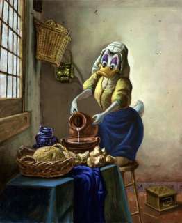 Jordi Bartoll | Inspired by Johannes Vermeer - Het MelkDaisje 36 x 30 cm - Acrylic on board by Jordi Bartoll | Catawiki