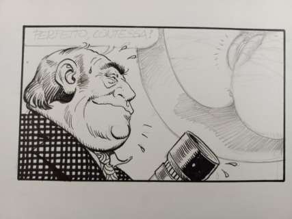 Leone Frollo | Leone Frollo - Illustrazione Originale "Perfetto, Contessa" - Exemplaire unique | Catawiki