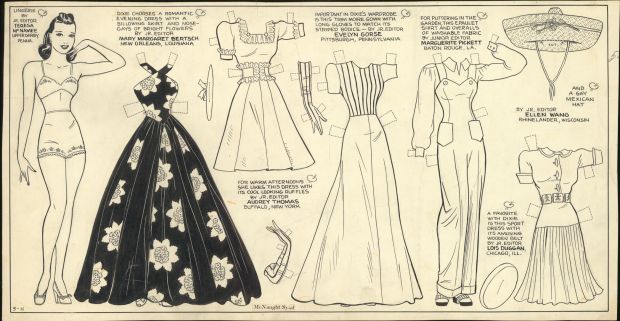 Dixie Dugan - Paper Doll Cutouts- Original Art | Russ Cochran