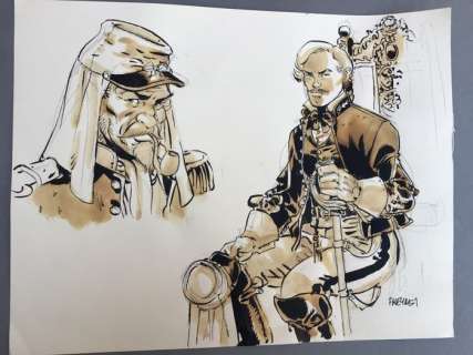 Meynet, Félix | Meynet, Félix - Dessin original couleur - Sauvage | Catawiki