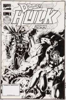 Joe Bennett and Chris Ivy Hulk 2099 #9 Cover Doom 2099 Original Art (Marvel, 1995). The 2099 Doom meets Hulk in -