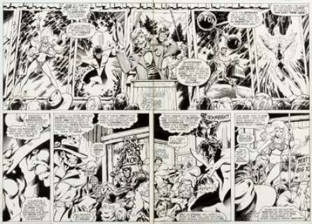 John Byrne and Terry Austin X-Men #111 Two-Page Spread 2-3 Original Art (Marvel, 1978). This double-page - | Heritage