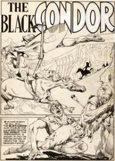 Lou Fine Crack Comics #17 Splash Page 1 Black Condor Original Art (Quality, 1941). Under a series of - | Heritage