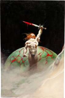 Frank Frazetta Bloodstone Paperback Novel Cover Painting Original Art (Warner Books, 1976). A powerful and - | Heritage