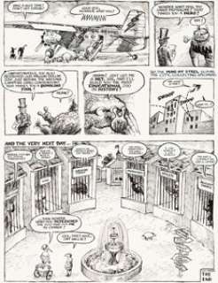 Gilbert Shelton - Wonder Warthog Page 47 Original Art (c. 1960s). Wonder Warthog has to set up a zoo -