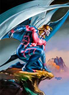 Boris Vallejo Ultra X-Men 1995 Card #100 Archangel Painting Original Art (Fleer/Marvel, 1995). This manly -