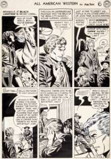 Alex Toth and Sy Barry All-American Western #121 Story Page 6 Johnny Thunder Original Art (DC, 1951)....