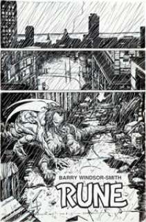 Barry Windsor-Smith and John Floyd The Strangers #5 Story Page 1 Rune Enhanced Original Art (Malibu, 1993/2012)....
