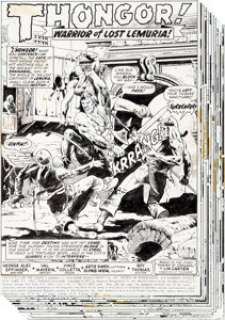 Val Mayerik and Vince Colletta Creatures on the Loose #22 Complete 15-Page Thongor Story Original Art (Marvel, 197... (Total: 15 Original Art)