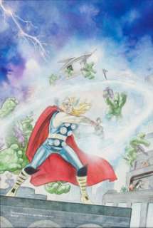  - John K. Snyder III Official Overstreet Comic Book Price Guide 36th Edition Cover Painting Thor Original Art (Gemst...
