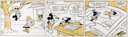 Floyd Gottfredson Mickey Mouse Original de la bande quotidienne du 21 décembre 1965 (King Features Syndicate, 1965... | Heritage